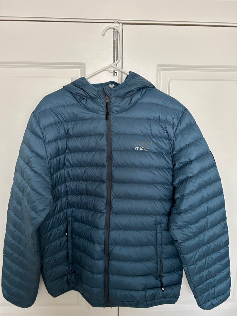 Scandinavian Explorer Packable Down Puffer Jacket Hooded Blue
